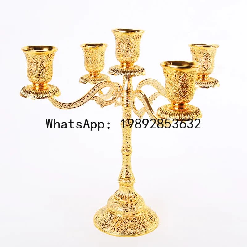 PYJ Wedding Wedding 5 Five Heads Three Heads Candle Holder European Style Candle Holder Table Candlelight Ornaments