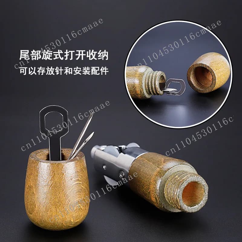 Leather  Sewing Machine, Straight Hook  Leather Goods Hand Stitcher Tool Thousand Pieces Through Leather Art Stitching Needles