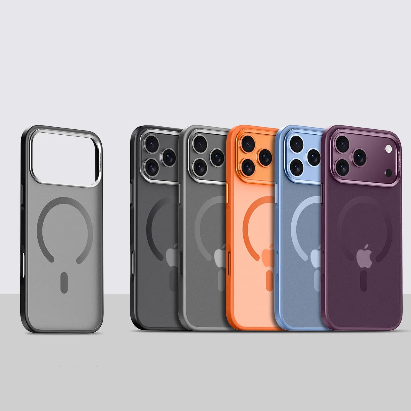Luxury Alloy Lens Frame Matte For MagSafe Case For iPhone  18Pro 17 17Pro Max Translucent Hybrid Magnetic Shockproof Hard Cover