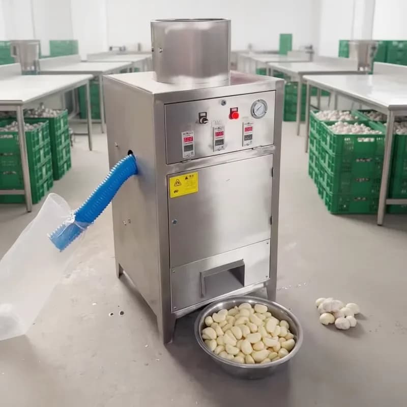 High Efficiency Automatic Dry Garlic Peeling Machine No Water Garlic Peeler for Restaurant and Food Factory