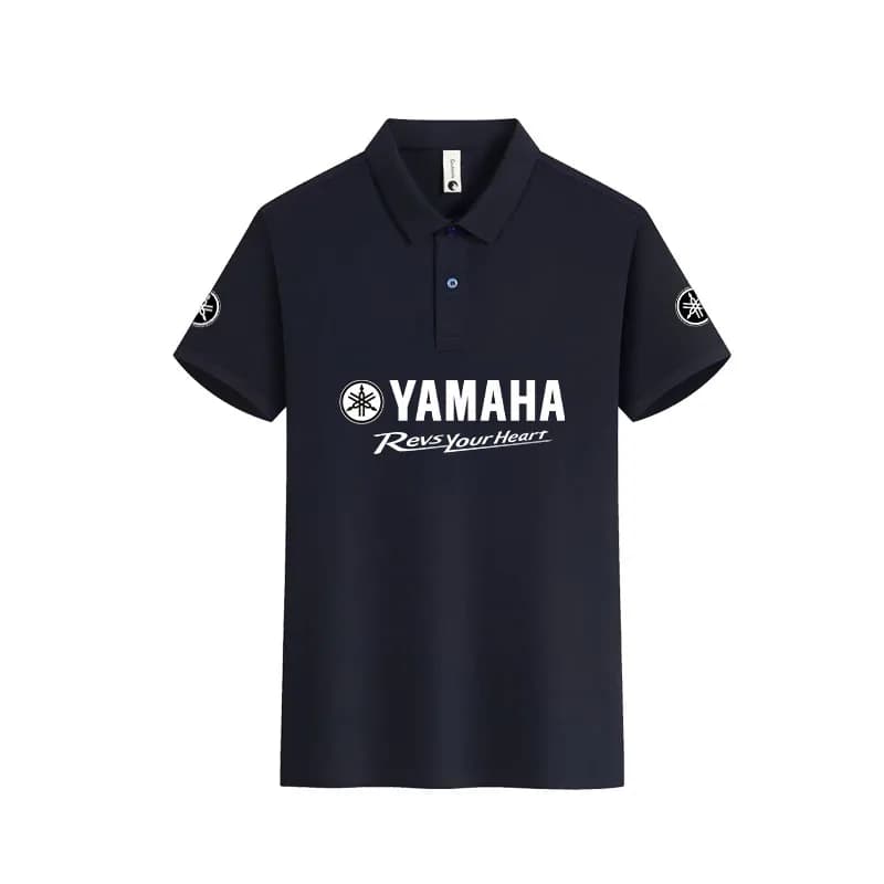 Yamaha Official Short-Sleeved Polo Shirt New Product Quick-Drying Reflective Printed Style -Urban Commuting T-Shirt- Men's Style