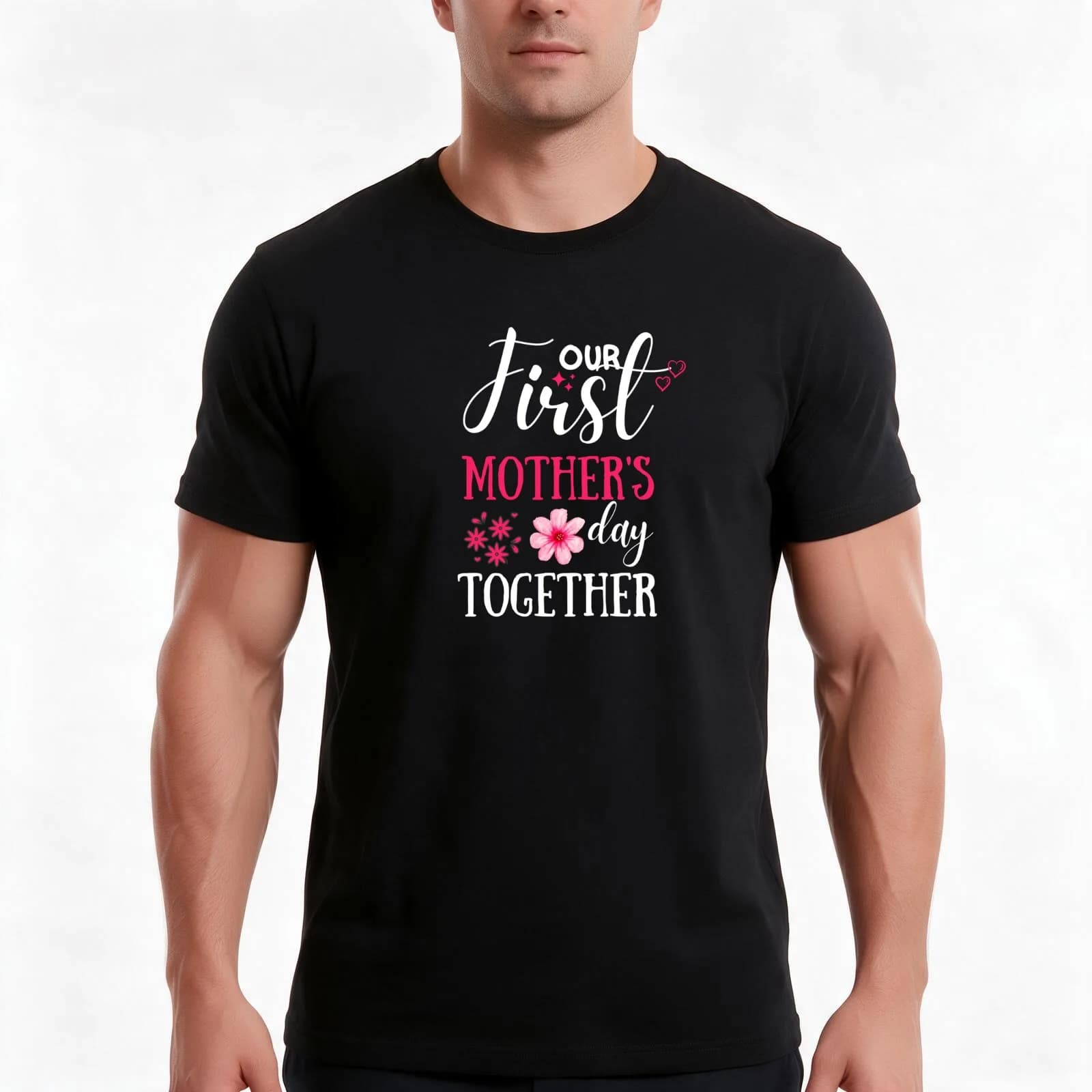 Happy First Mothers Day T-Shirt, Summer Casual Cotton Tee, Oversized Streetwear Tops, Vintage Graphic Print, Unisex Men Women
