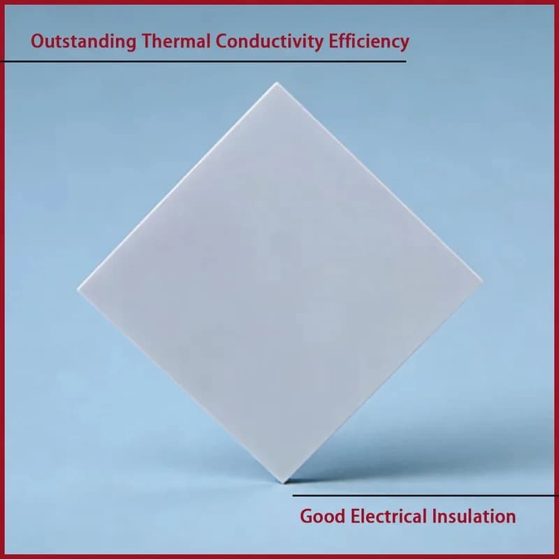 High-Performance Aluminum Nitride Ceramic Square Board 0.38-1mm Thickness Thermal Management for Electronics Industry