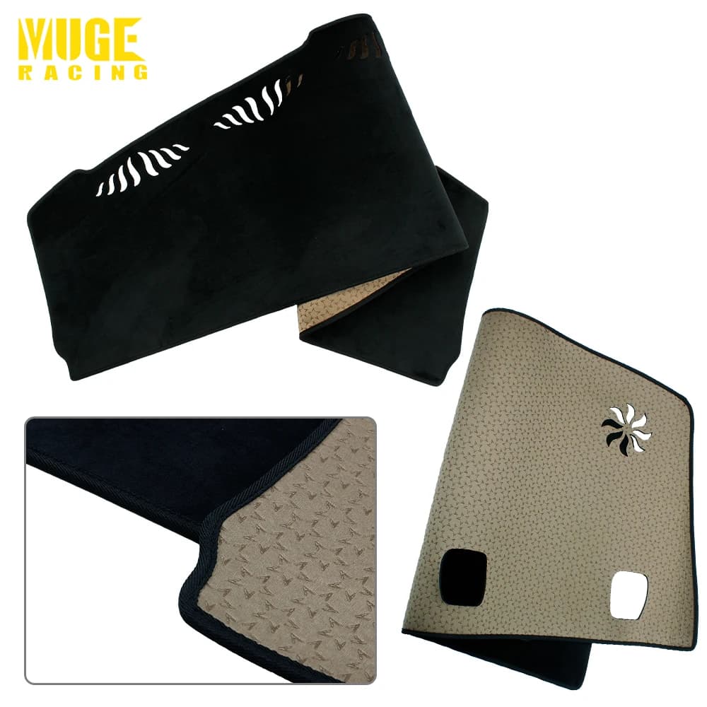 MUGE-New Flannel Car Dashmat Dashboard Mat Cover Dash Mat Pad Sunshade Auto Rear Window Cover Sunshield Pad For Model 3 LKT098