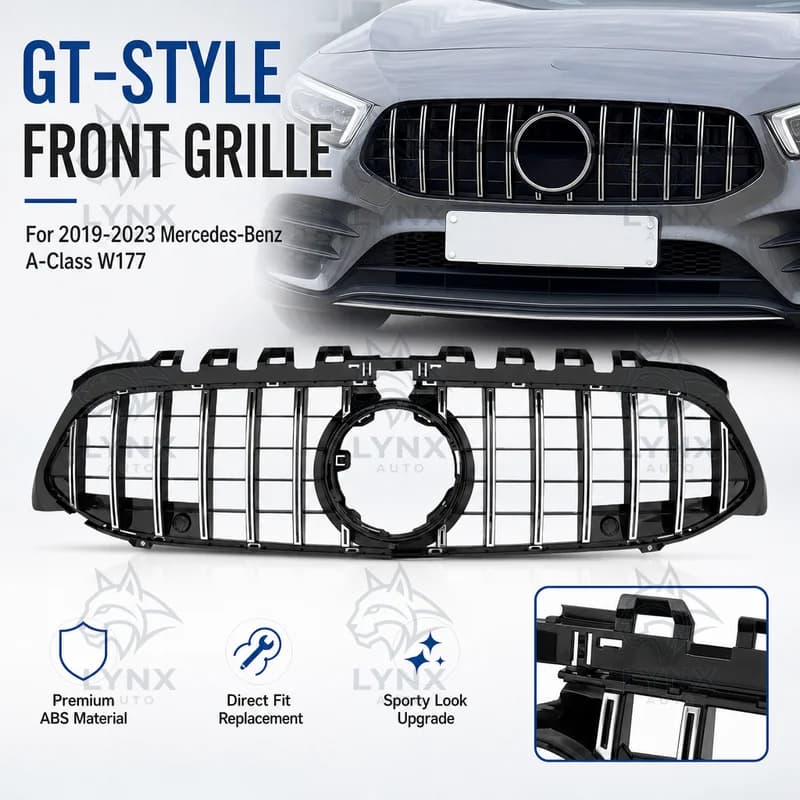 For 2019-2023 Mercedes-Benz A-Class A35 W177 Front Grille Aftermarket Replacement Grille for A180 A200 A220 A250