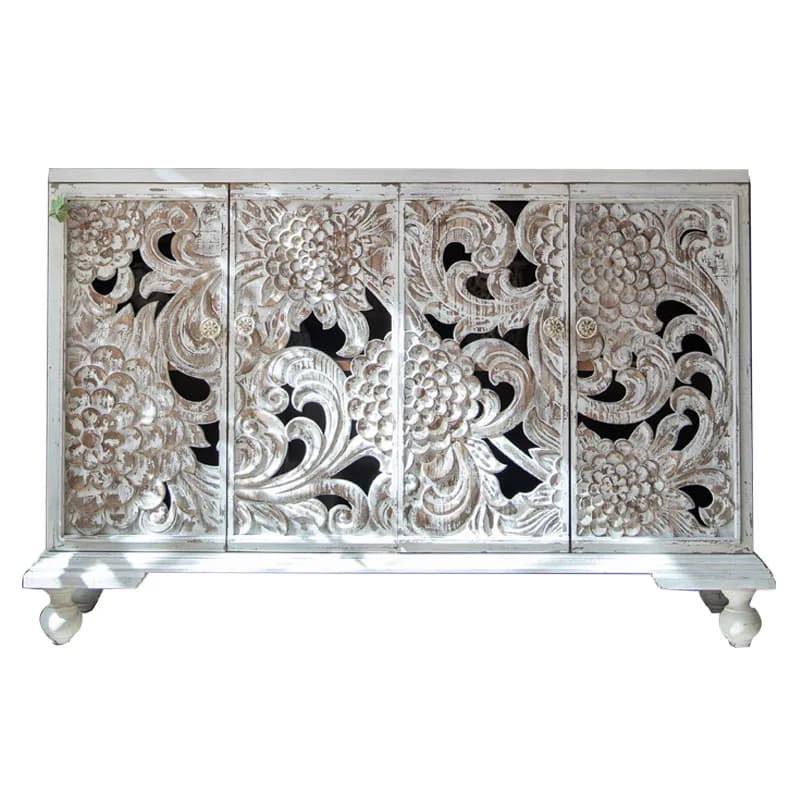 Retro style carved lockers, old solid wood dining side cabinets in homestays, living room storage cabinets