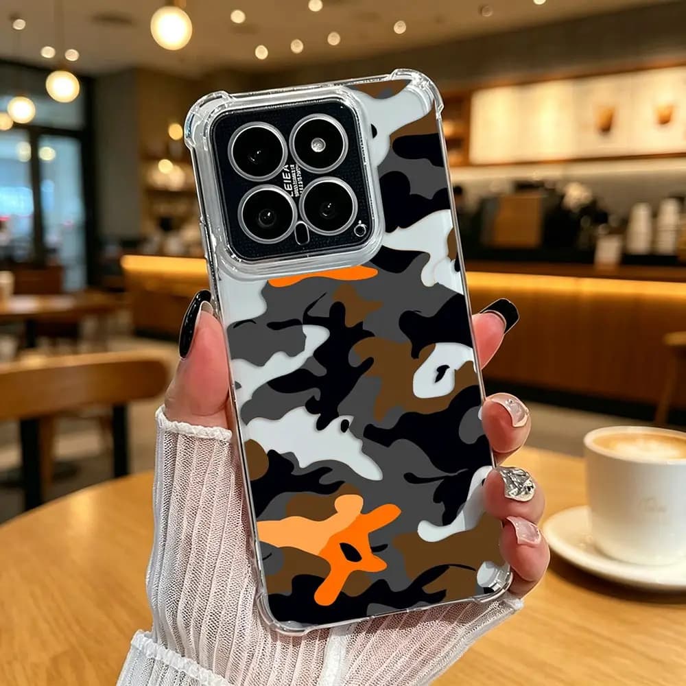Clear Phone Case For Realme 7I 9 13 15T 16 C33 C35 C53 C55 C71 C83 C85 GT 7 NOTE 80 NARZO 50 Cover Black Blue Green Camouflage