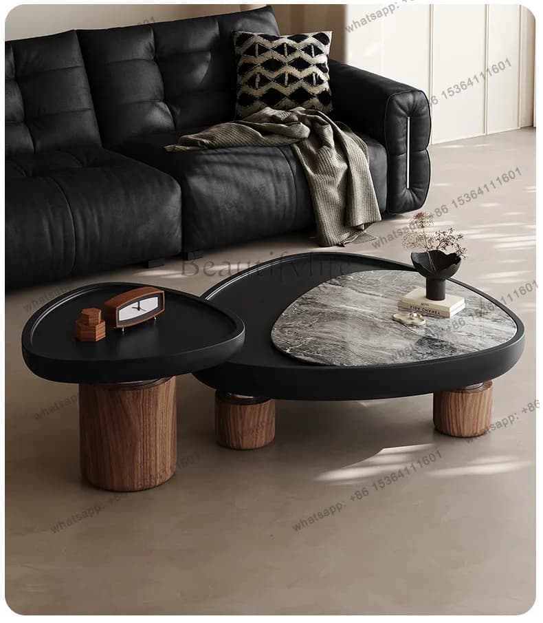 Medieval style small apartment luxury stone living room home designer light luxury high sense