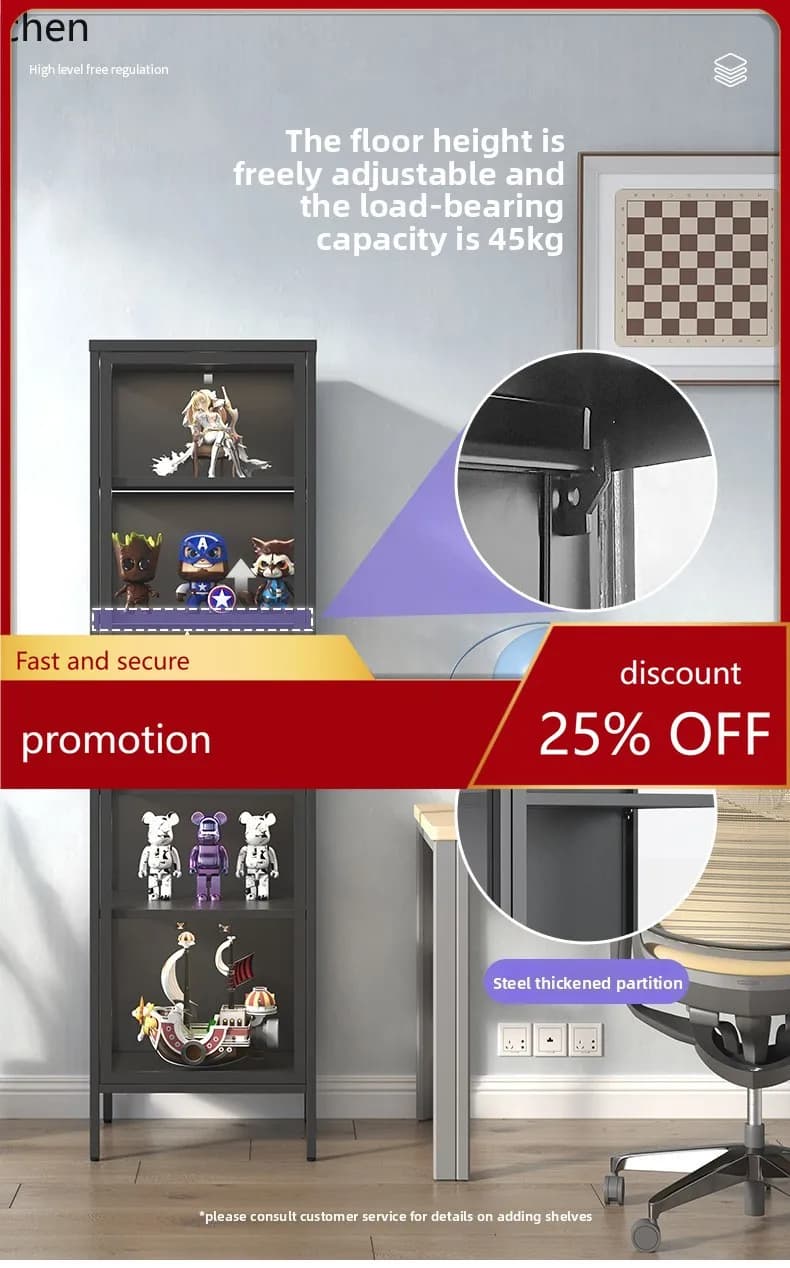 ZML Glass Display Cabinet for Figurines and Models Collectible Display Cabinet