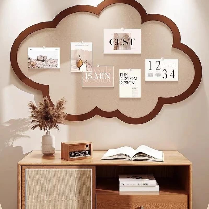 Korean Style Cloud Shape Photos Wall Felt Wall Stickers Soft Felt Board Display Wall Background Covering Decoration Wallpaper