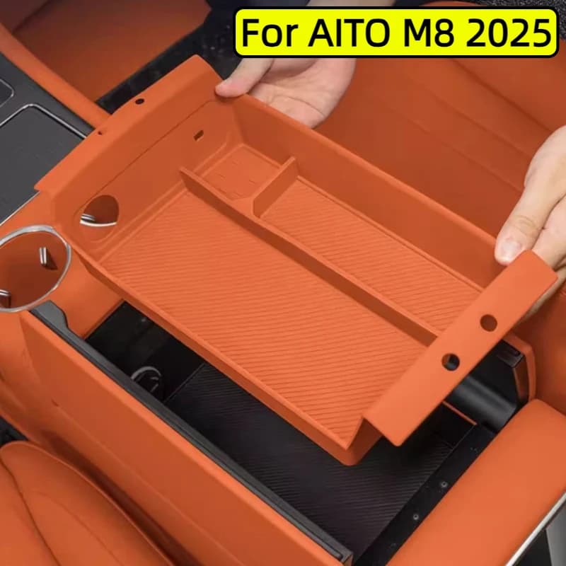 For AITO M8 2025 M7 2026 Armrest Box Storage Box Central Control Storage Box Storage and Organization Car Accessories