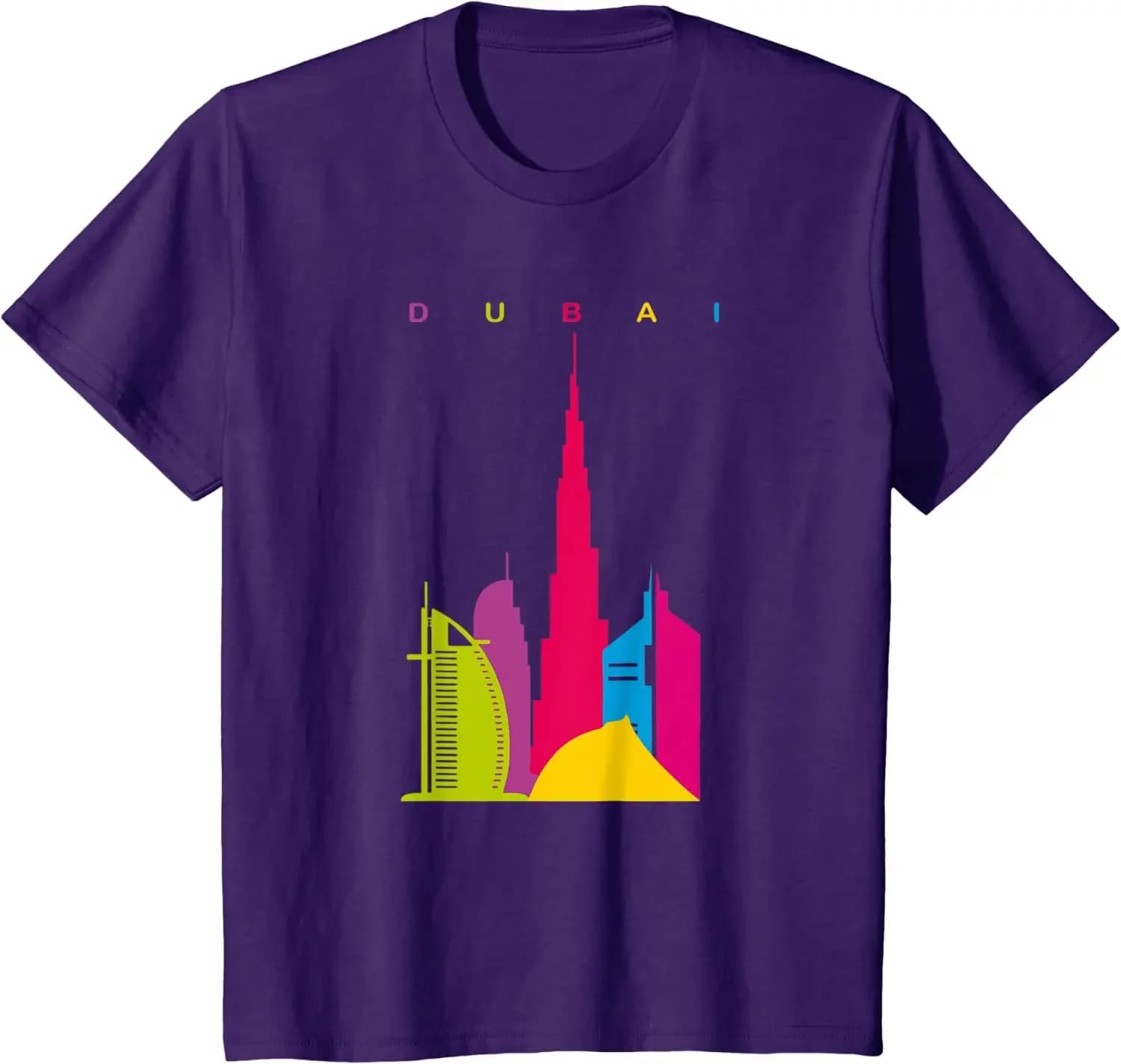 Souvenirs Sykscrapers Dubai Art T-Shirt New 100% Cotton O-Neck Summer Short Sleeve Casual Mens T-shirt Size S-3XL