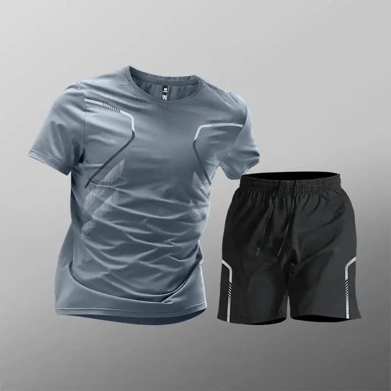 Sports Suit Men's T-shirt Short Sleeved Shorts Quick Drying