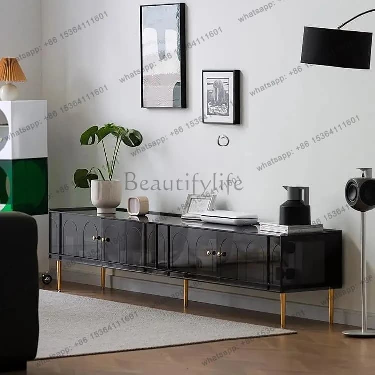 Light Luxury Acrylic TV Cabinet for Home Modern Simple Living Room Storage Cabinet TV Stand