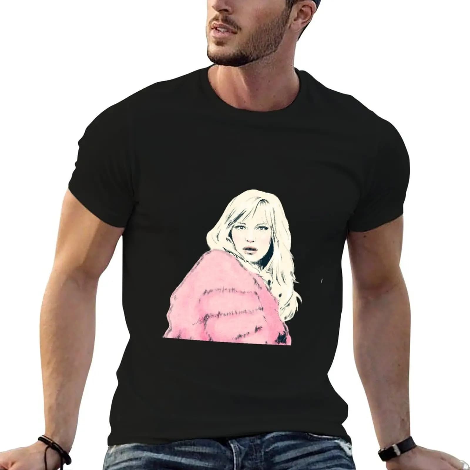 Monica Vitti T-Shirt graphics man t shirt big and tall t shirts for men