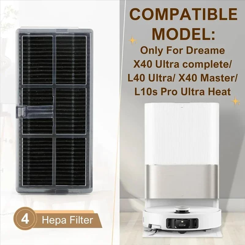 WZ--HEPA Filter For Mova E30 Ultra/P50 Pro Ultra, For Dreame X40 Ultra Complete /L40 Ultra /X40 Master Vacuum Cleaner Parts