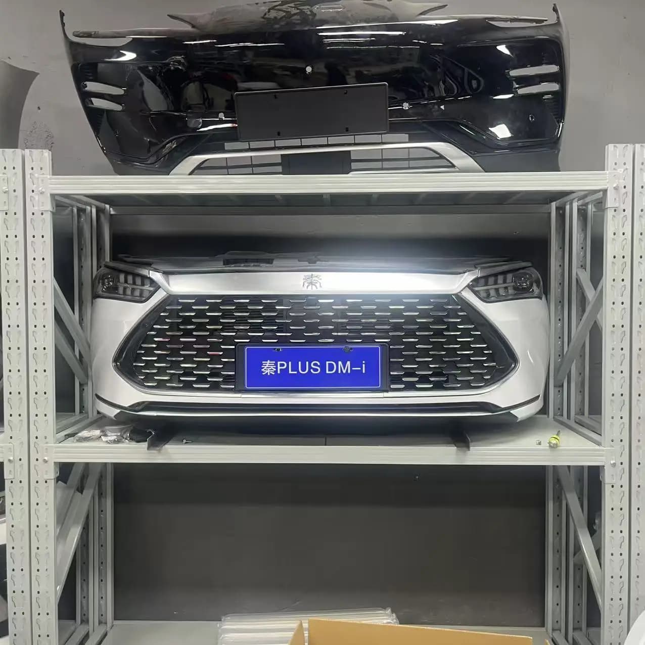 Used BYD Qin PLUS DM-I Bumper with Cut Front Nose and Face for BYD Qin PLUS DM-I Model