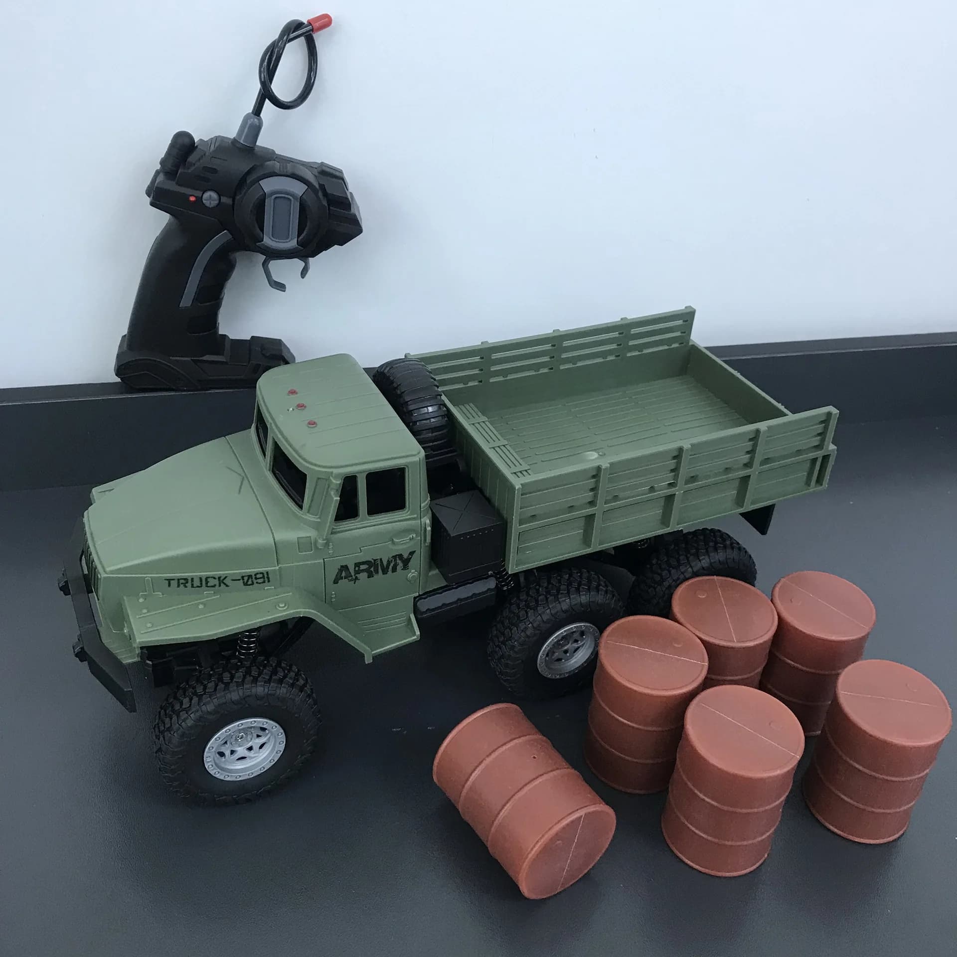 Remote Control Military Truck Off Road Waterproof All Terrain RC Vehicle with LED Light for Adults Collectors Gift Car Model