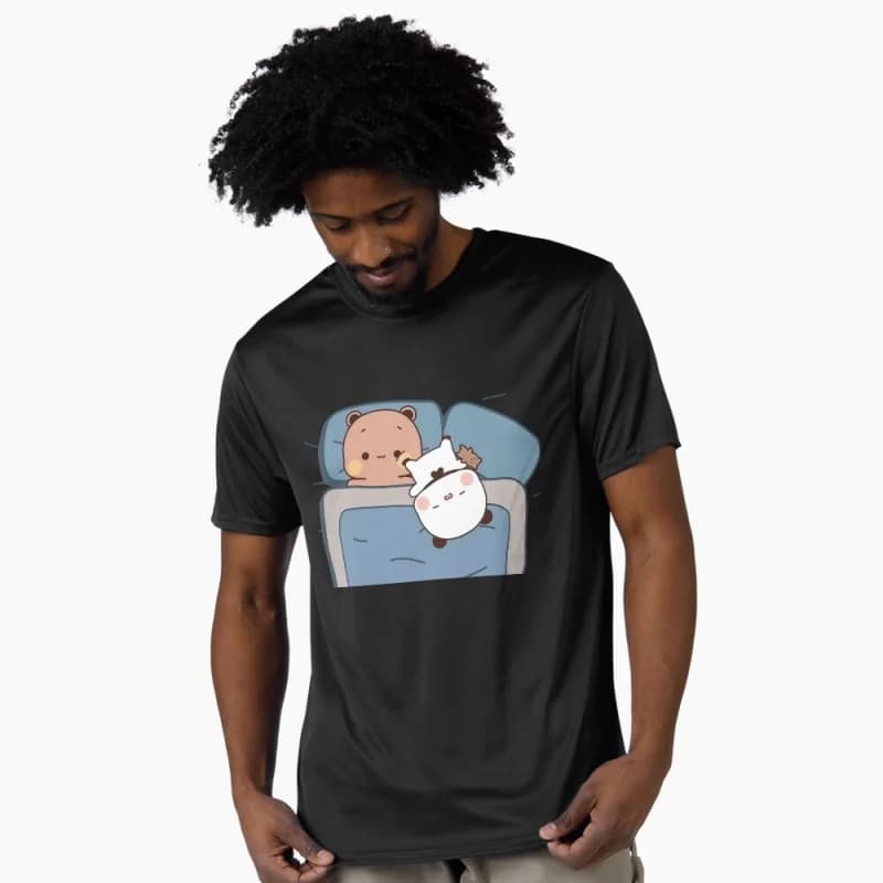 Sleepy Dudu hit Bubu Gift t shirt ‌kawaii‌ Panda Bear Cartoon Graphic tee Cute Y2K Clothes 100% cotton All size Tee S-6XL