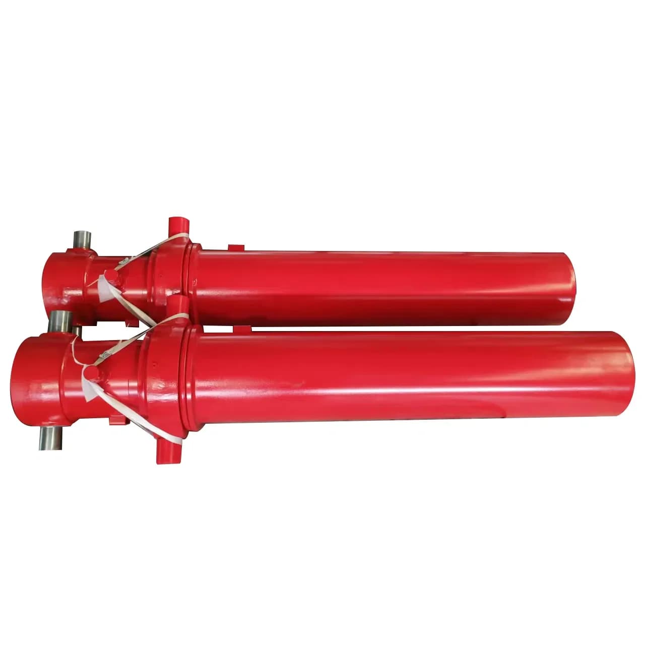 Hydraulic Cylinders for Outriggers of Multi-Stage Telescopic Leveling Systems for Dump Trucks and Caravans