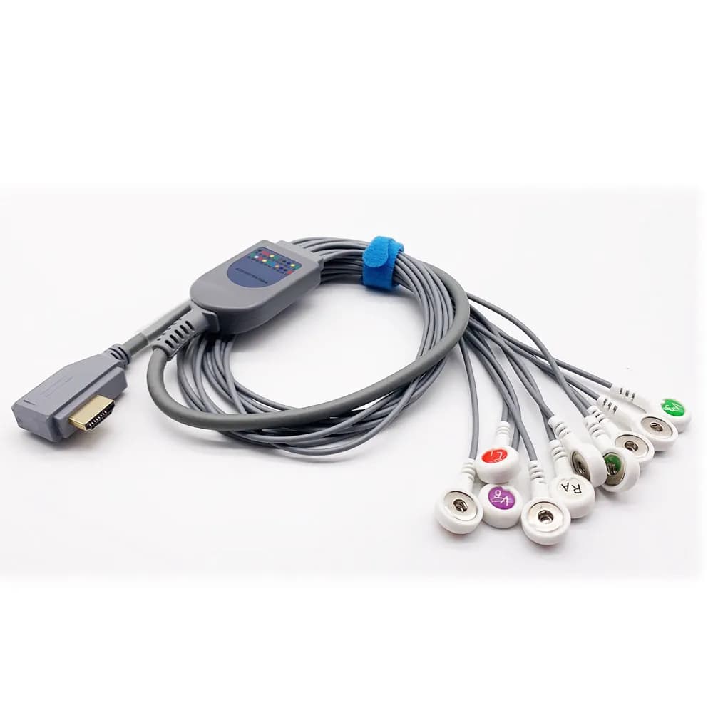 Compatible with ITengo-bs6930 Ambulatory ECG Recorder 12-Lead Ambulatory ECG Lead Wire