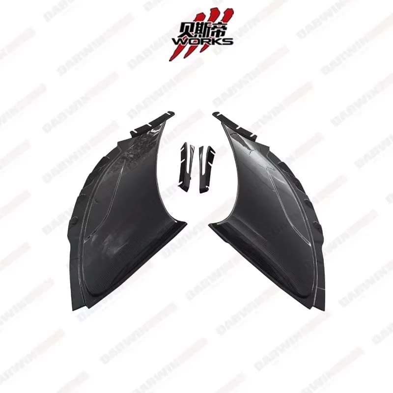 DarwinPRO Black Sails Carbon Fiber Side Intake Blades For McLaren 650s
