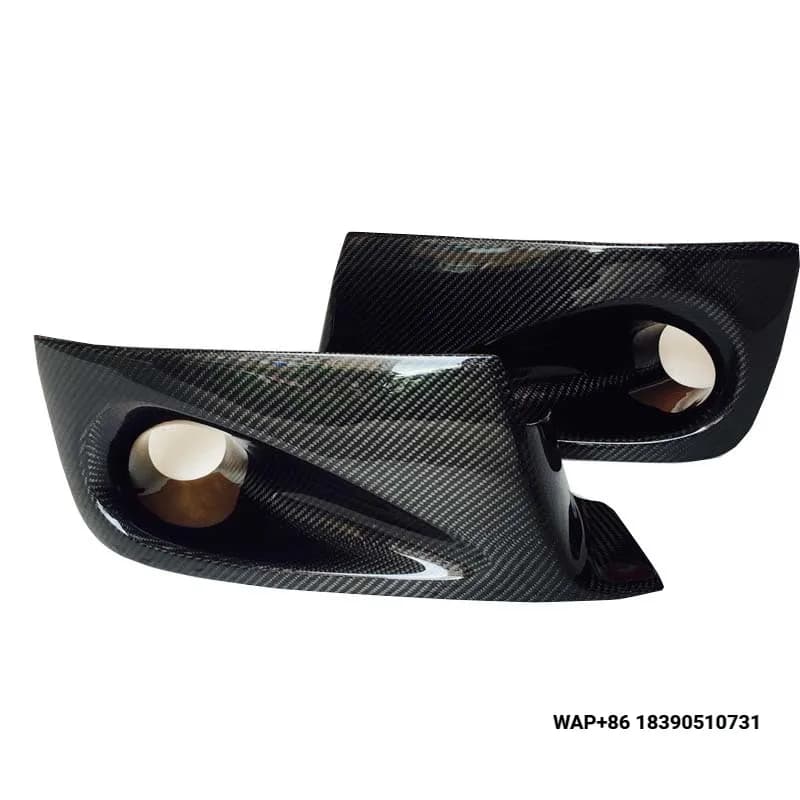 For 2008-2014 WRX STI GRB GRF Front Bumper Air Intake Pair Carbon Fiber