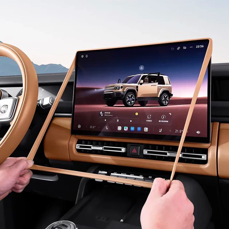For Chery ICar V27 ICAUR V27 2026 Car Silicone Protective Cover Screen Navigation Screen Protective Rubber Strip Accessories