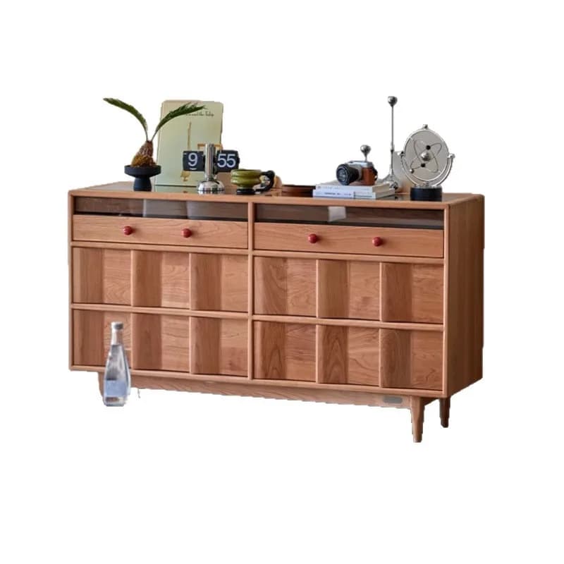 CX solid wood six-chest  robot storage cabinet bedroom bedside  cherry wood dining side cabinet