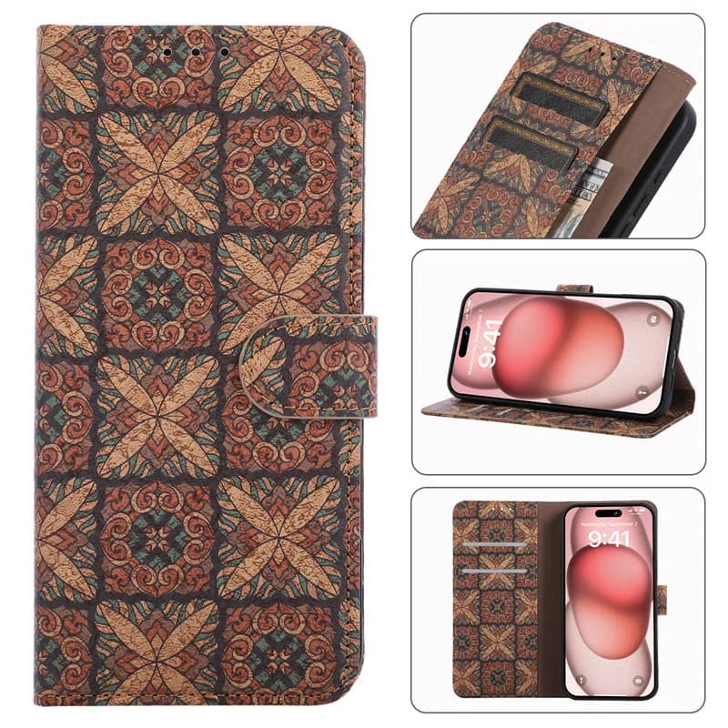 Colorful Magnetic Flip Phone Cover for iPhone Air 17e 16e 15 14 Plus 13 12 Pro Max with Built-in Wallet Card Slots