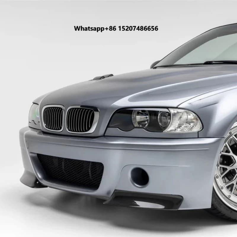 For e46 bumper High Quality for E46 4DR Auto Body Parts New I-Design Style Resin Fibre Bumper Body Kit for Effective Car