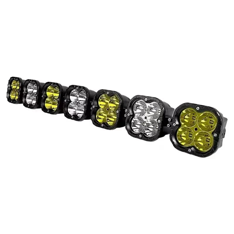 Square Driving Light 7 Pods Off-Road Linkable Roof Fog LED Light Bar with DRL Kit for Utv Atv 4x4 Offroad