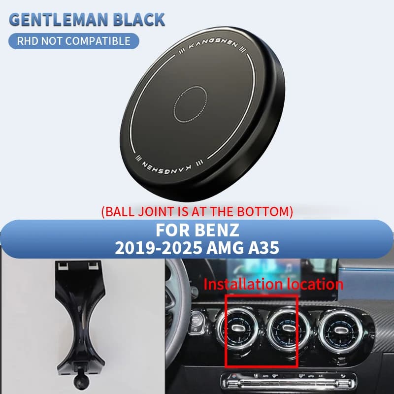 Car Magnetic Phone Holder, Car Phone Mount, Automotive Interior Accessory, Suitable for Mercedes‑AMG A35 W177 2019‑2025, Fits All Smartphones