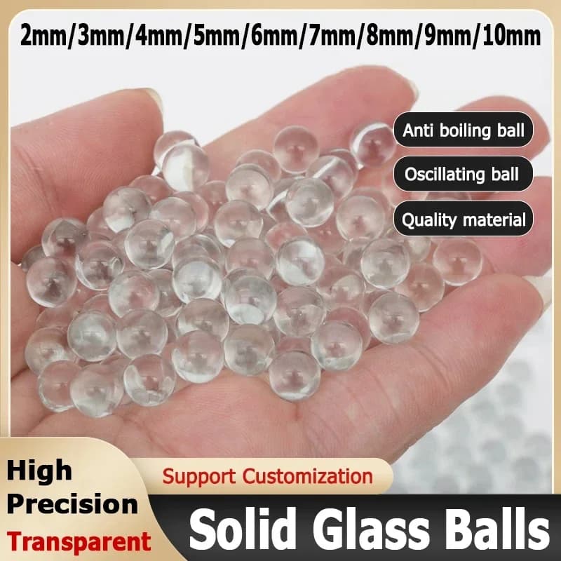 1000/2000pcs Solid Glass Balls 2/3/4/5/6/7/8/9/10mm Transparent High Precision Anti Boiling Ball Oscillation Bead Laboratory Use