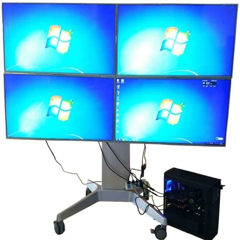Splicing screen bracket Floor LCD multi-screen mobile cart