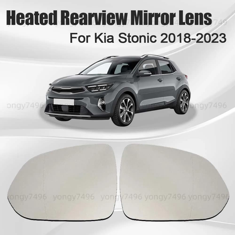 Car Wide Angle Heated Rearview Mirror Lens For Kia Stonic 2018 2019 2020 2021 2022 2023 Car Rearview Accessories Heat The Lenses