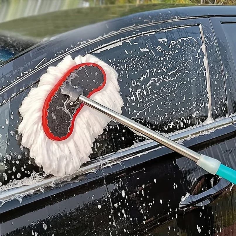 Cepillo  Lavado  Autos con Cerdas Suaves, Mopa para Eliminar el Polvo, Alta Absorción  Agua, Fácil  Limpiar, Herramienta
