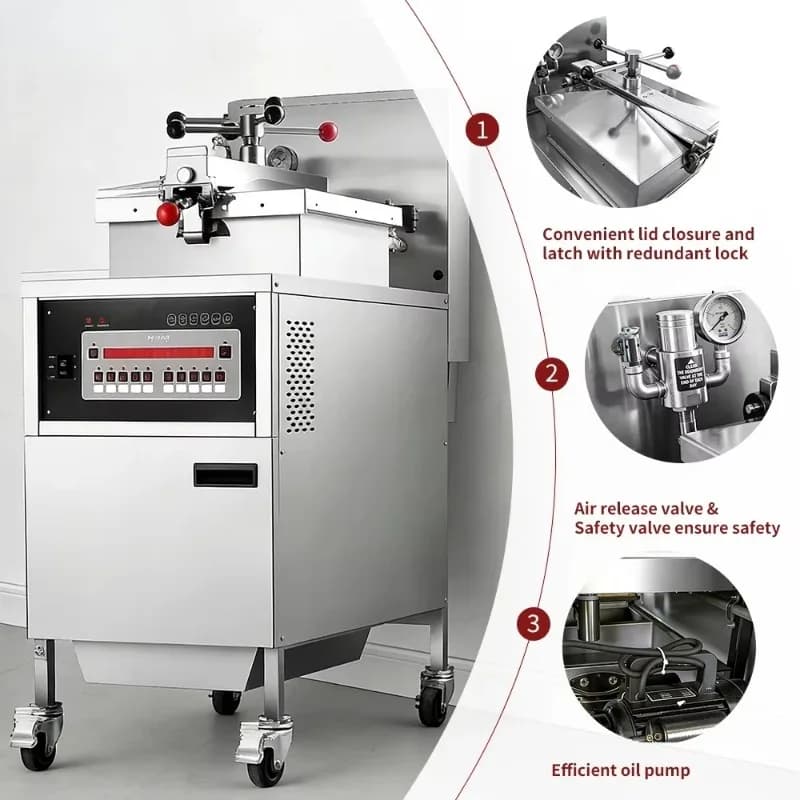Customized Commercial Gas Fryer Commercial Electric Commercial Air Fryer Pressure Multi Layer Chicken Fryer Machine