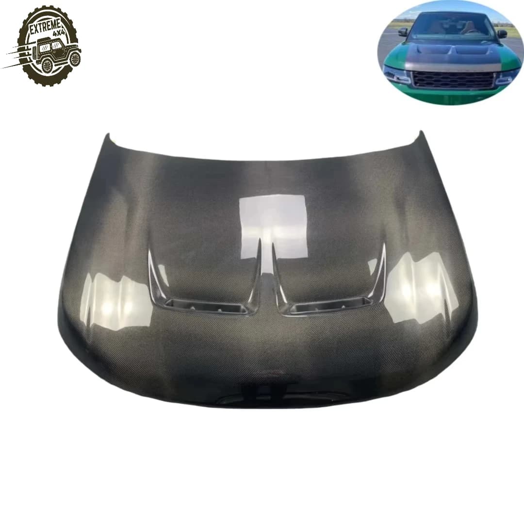 New Svr Style Carbon Fiber Engine Hood Cover with Bolts for for Sport Perfect Fitment