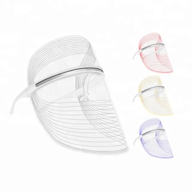 3-Color Light Emitting Diode Mask Neck Massager Neck Wrinkle Firming Beauty Device for Face and Neck Firming and Rejuvenation
