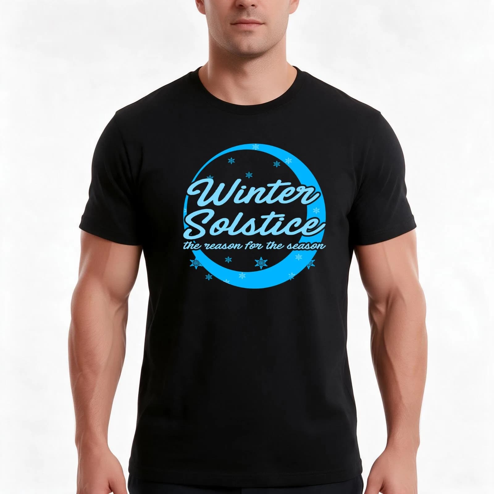 Winter Solstice T-Shirt, Summer Casual Cotton Tee, Oversized Streetwear Tops, Vintage Graphic Print, Loose Fit Short Sleeve