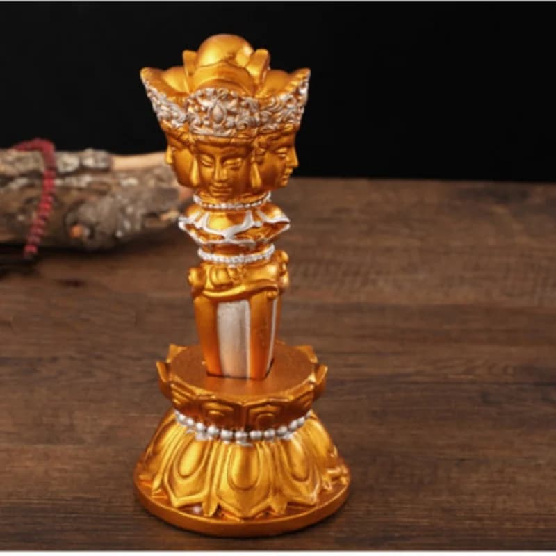 7.4" Buddhist Pestle Resin Handicraft Tibetan Buddha Statue Decorative