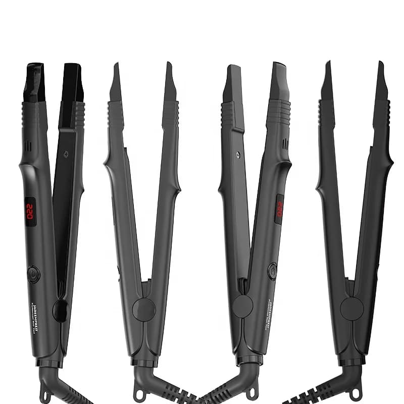 Professional Keratin Hair Extension Connector Temperature Controlled Iron Rod Plastic Pliers K-Tip Heating Tool