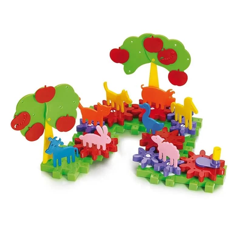 Italian enlightenment kindergarten educational toys animal gear combination kaleidoscope gear