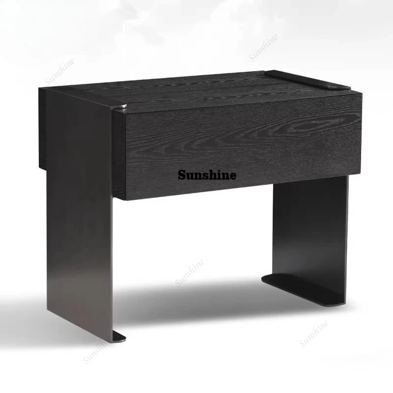 Italian minimalist, stainless steel bedside table, minimalist, bedroom bedside table
