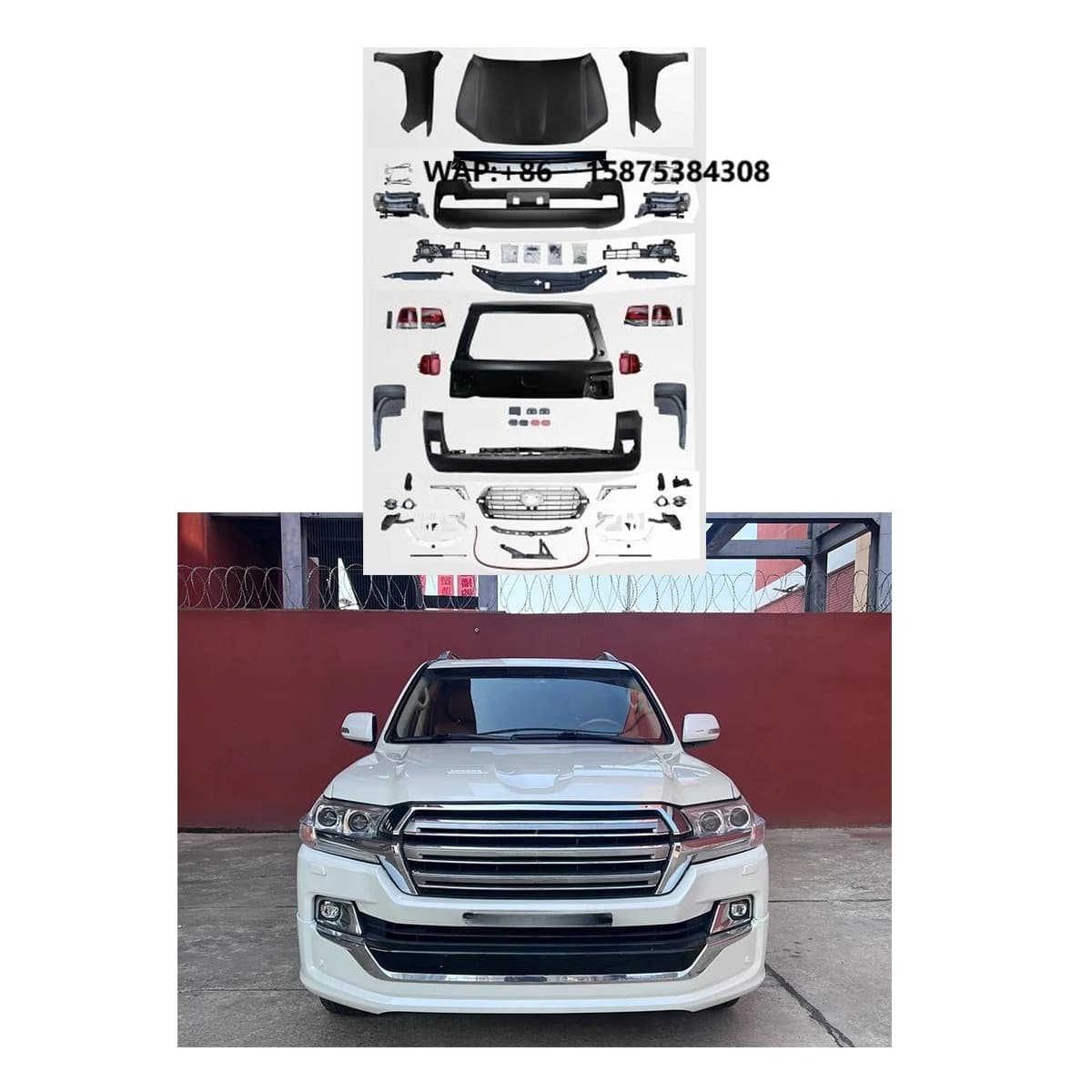 Car Facelift Bodykit Car Modification Parts Body Kit for Land Cruiser LC200 2008-2015 Upgrade to 2016 2016-2021