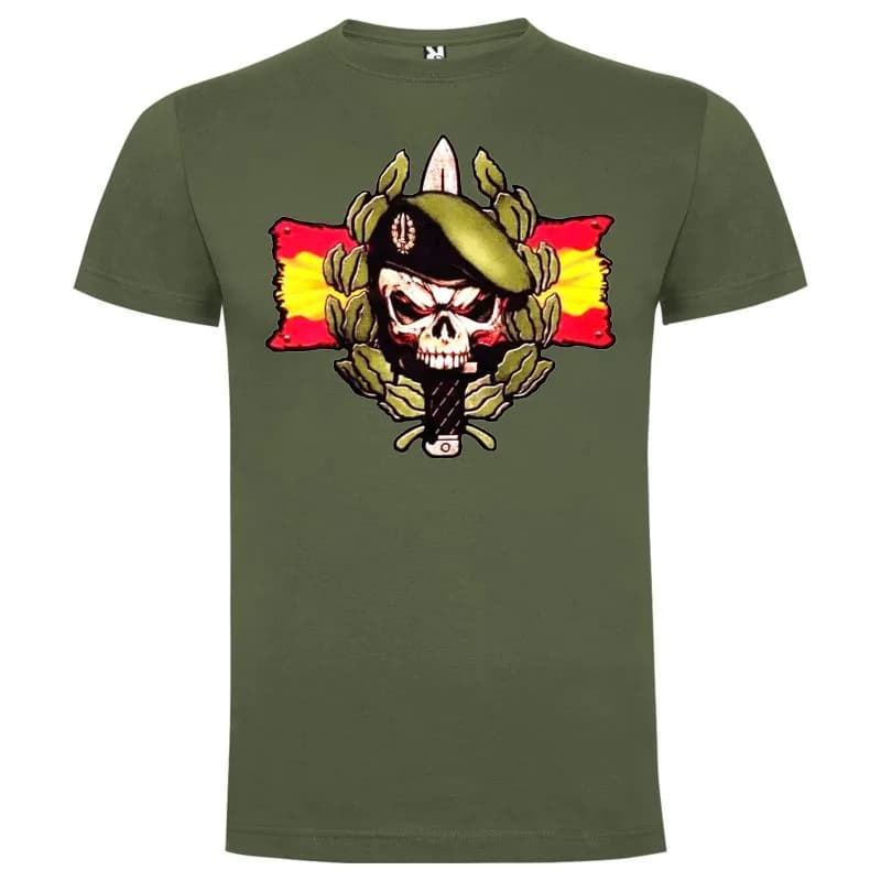 Camiseta Operaciones Especiales Spain Military Men T-Shirt Short Sleeve Casual 100% Cotton Shirt