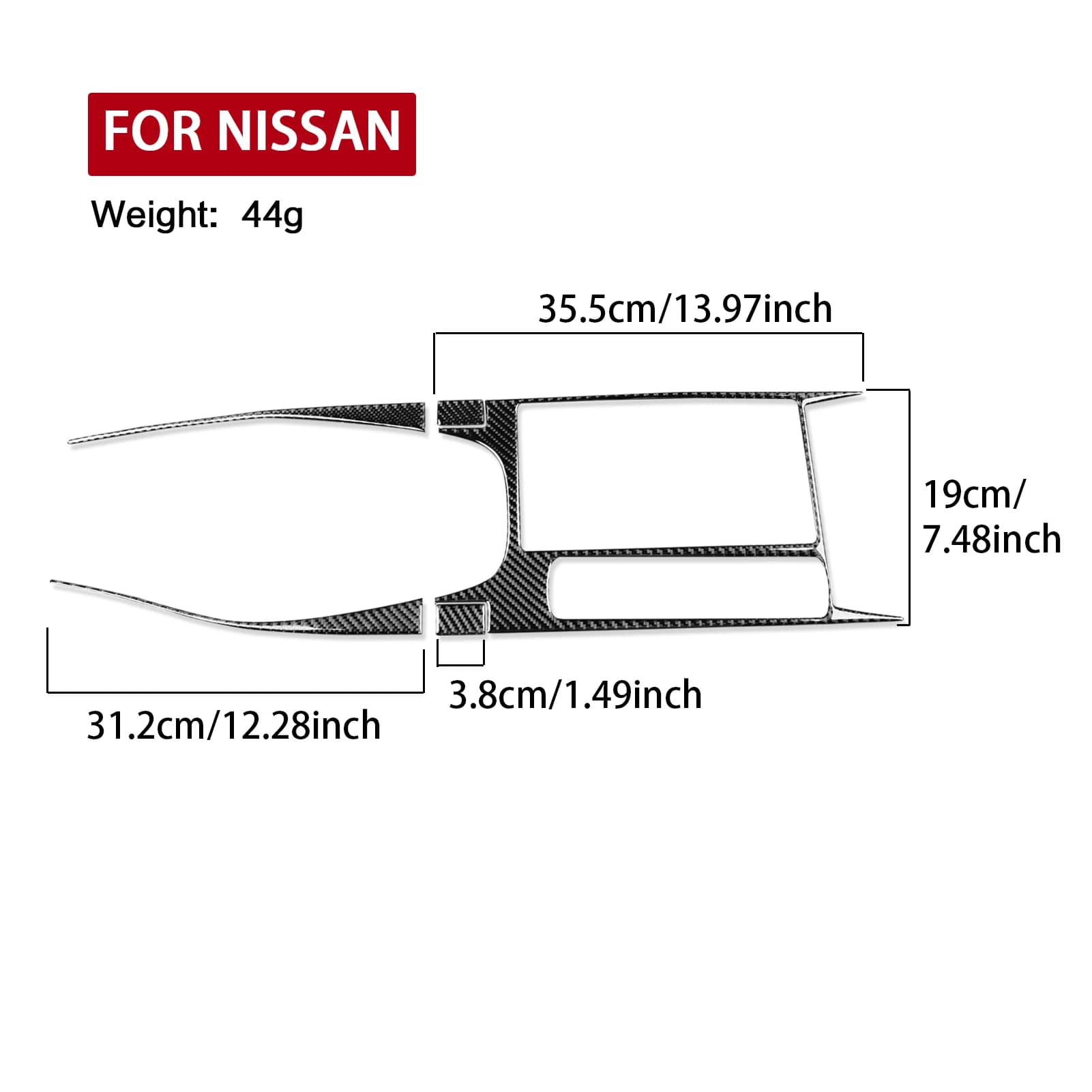 Carbon Fiber Center Console Storage Box Panel Car Accessories Interior Cover Trim Sticker For Nissan Altima  Teana 2008—2012