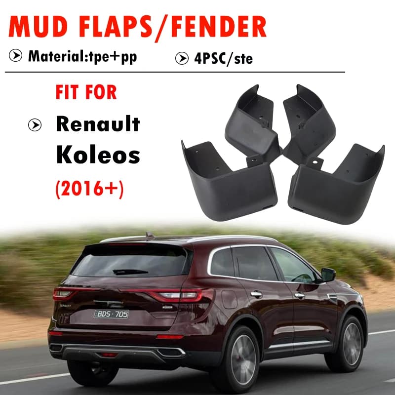 FOR Renault Koleos 2017 2018 2019 2020 2021 2022 2023 2024 Mudguard Fender Mud Flaps Guards Splash Mudflaps Car Accessories 4pcs