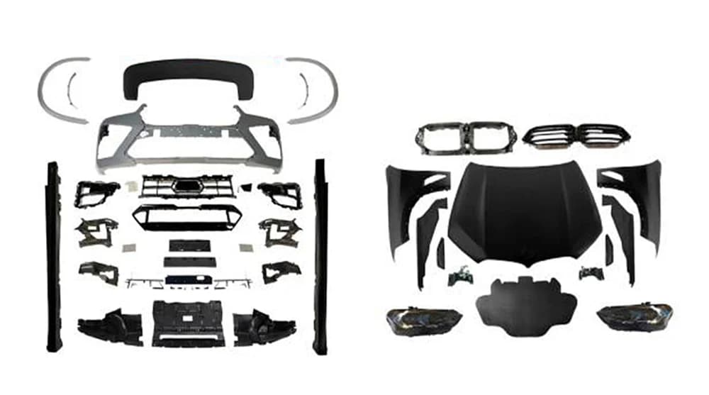 For 2014-2018 F15 Bodykit for G05 LCI X5M F95 2023-2024 New Condition PP Body Parts Facelift Replacement Front Hood & Side Skirt